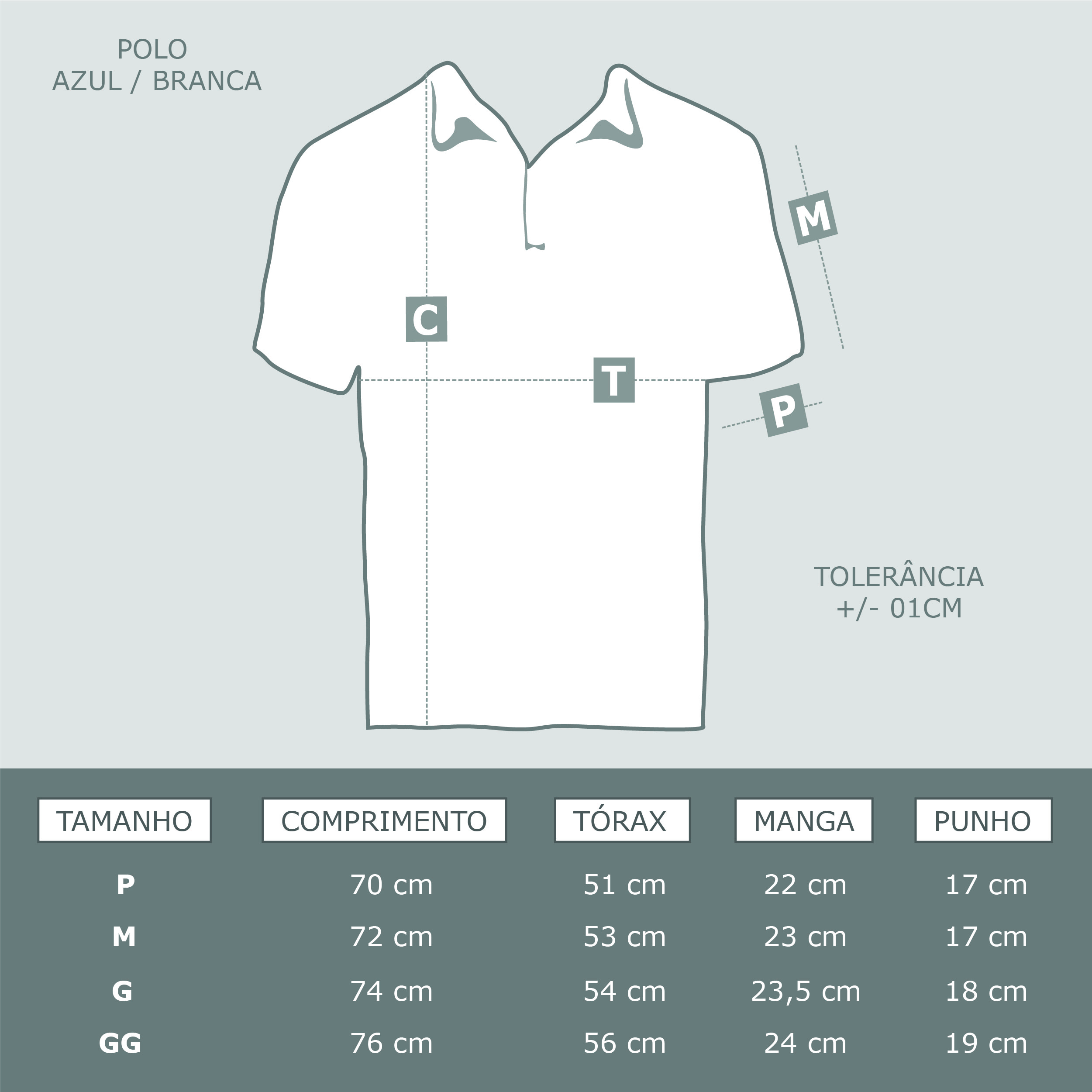 Tabela de Medidas Camiseta Polo v4